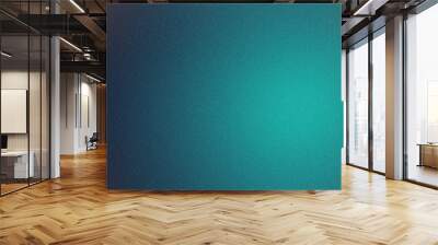 Abstract blue green gradient background with grainy texture, suitable for backgrounds and wallpapers Wall mural