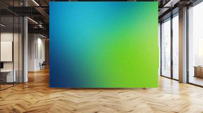 High quality image with a grainy texture and a blue to green gradient Wall mural