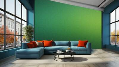 Ideal for a digital design project, green gradient background with a textured grain Wall mural