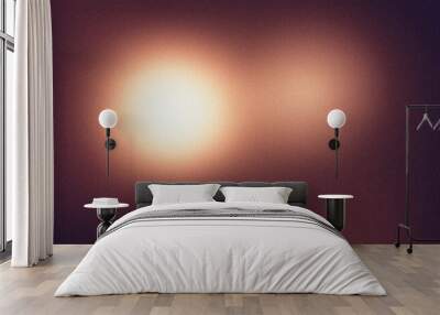 Two bright lights illuminate a textured background Wall mural