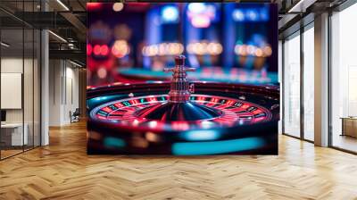 Casino roulette table close up Wall mural