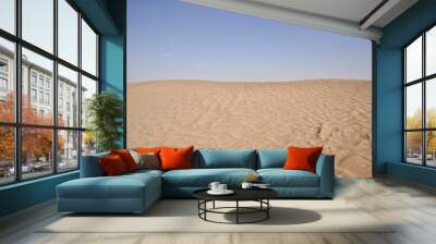 Daytime view of sand dunes in a desert Wall mural