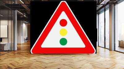 Traffic lights, traffic signs, high resolution images of road signs, advertising leaflet images. Wall mural