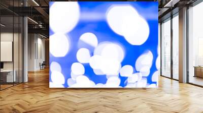 blue bokeh abstract light background Wall mural