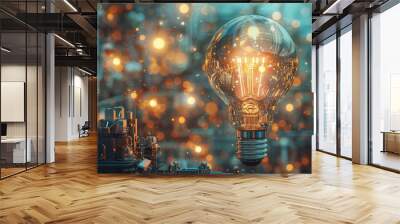 glowing bulb Wall mural