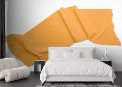 orange crumpled torn tape isolated on transparent background Wall mural