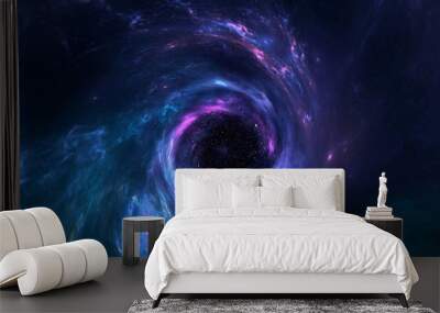 science fiction wallpaper. Beauty of deep space. Colorful graphics for background, like water waves, clouds, night sky, universe, galaxy, Planets,  Wall mural