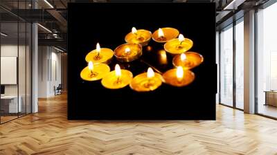 Diwali festival concept,Light from candles,Wallpaper and Background Wall mural