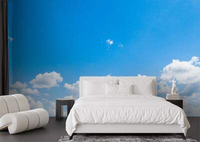 The vast blue sky and clouds sky Wall mural