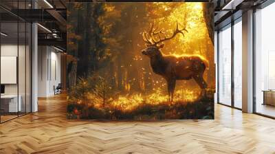 majestic deer Wall mural