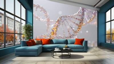 Close-up of a DNA model. Wall mural