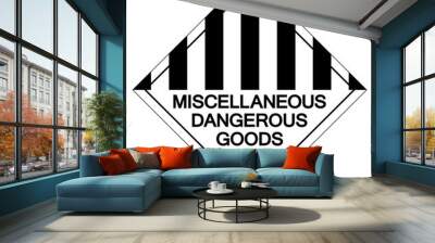 Miscellaneous Dangerous Goods Symbol Sign, Vector Illustration, Isolate On White Background Label. EPS10 Wall mural