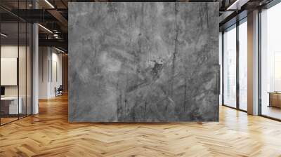 Space blank, dark gray cement wall for abstract background Wall mural