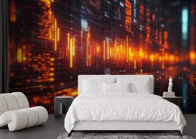 Digital Glitch Background. Wall mural