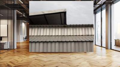 Buildings with metal sheets as walls Wall mural