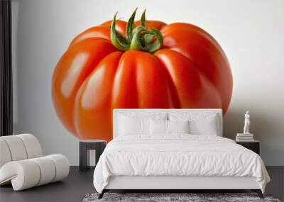 A red tomato with a stem on top Wall mural