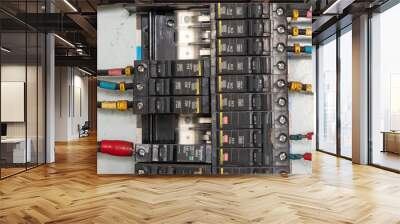 Electrical switchboard used in buildings Wall mural