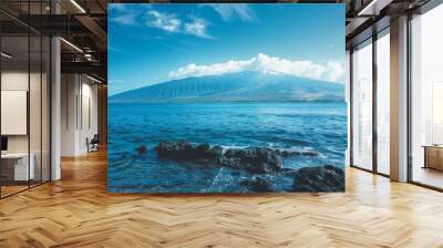 Sky and blue beach Wall mural