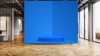 blue podium with sale text background in the blue room	 Wall mural