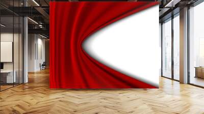 red curtain on the white background Wall mural