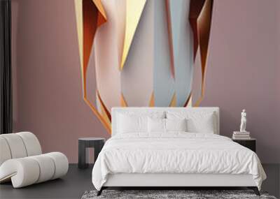 minimal futuristic trophy design mock up created by generative ai Wall mural