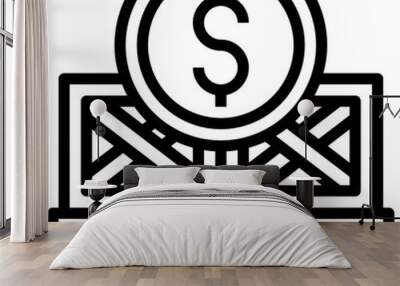 PAYMENT,parcel,delivery,package,box,money.svg Wall mural