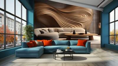 modern living room interior Wall mural