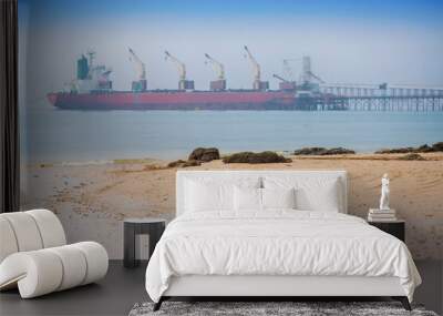 container cargo freight ship Wall mural