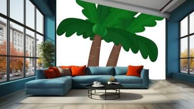 Two Coconut tree Wall mural