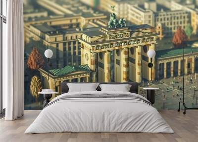 Miniature Model of Brandenburg Gate in Berlin. Wall mural