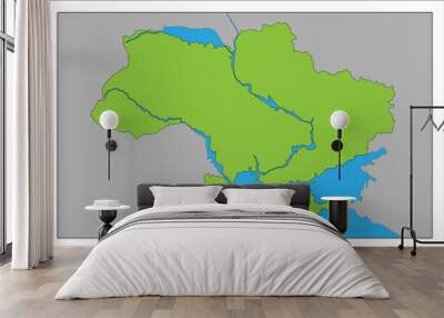 ウクライナの地図です Wall mural