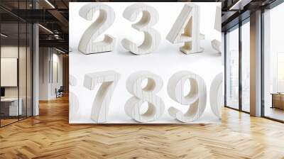 0から9までの3D数字セット Wall mural