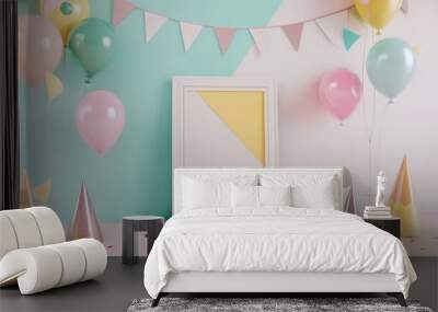 _balloons_poster_for_celebrate_the_national_day_ Wall mural