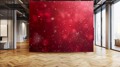 _Freepik_SnoW_Red_christmas_background Wall mural