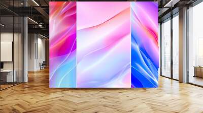 Blurred_backgrounds_set_with_modern_abstract_blu Wall mural