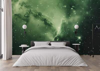 Green_galaxy_galaxy_night_sky_Space_background Wall mural