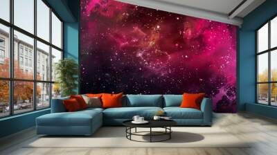 Pink_galaxy_night_sky_Space_background Wall mural