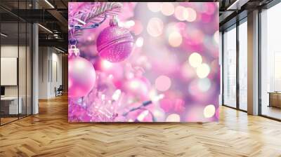 Pinterest_Pink_Wallpaper_aesthetic_christmas Wall mural