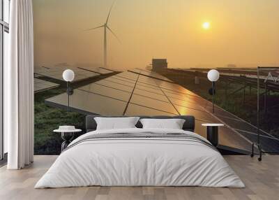 Before sunrise solar power plants Wall mural