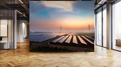 Before sunrise solar power plants Wall mural