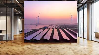 Before sunrise solar power plants Wall mural