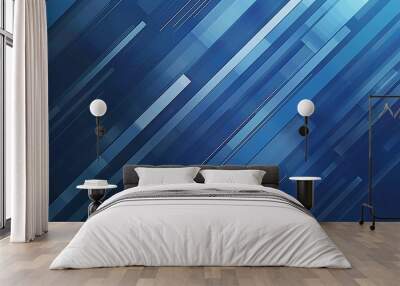 Blue_technology_lines_geometric_background Wall mural