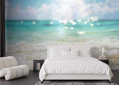 Seascape_abstract_beach_background._blur_bokeh_ligh Wall mural