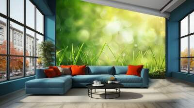 Spring_Equinox_Background_Spring_Equinox_Green Wall mural