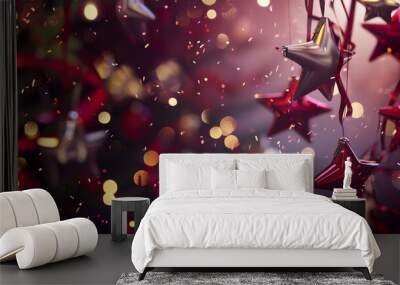 _festive_background_3d_render_illustration Wall mural