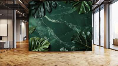 Aesthetic_green_template_background Wall mural