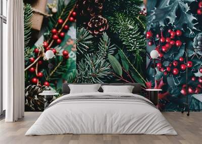 Collage_Laptop_Wallpaper_aesthetic_christmas_backgroud Wall mural