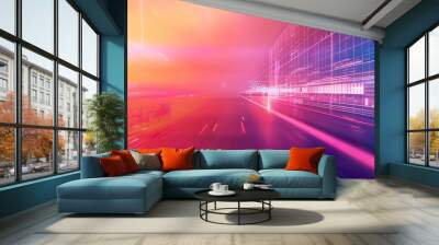 Cool_and_atmospheric_color_gradient_technology Wall mural