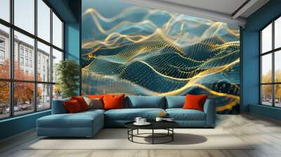 Flowing_curves_and_particle_3D_rendering Wall mural