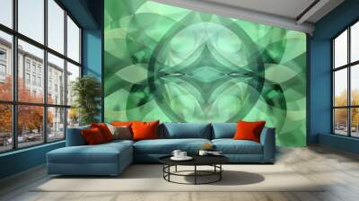 Green_Geometry_Double_Twelve_Background Wall mural